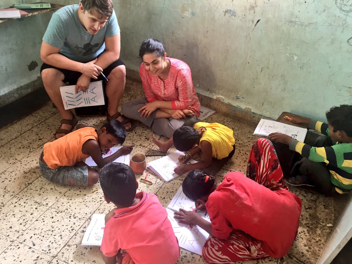 beoneusa's tweet photo. Volunteers, Rachel and Matt, had an incredible first day of teaching! They were absolute naturals with the kids! https://t.co/AZ6GrQNBTA