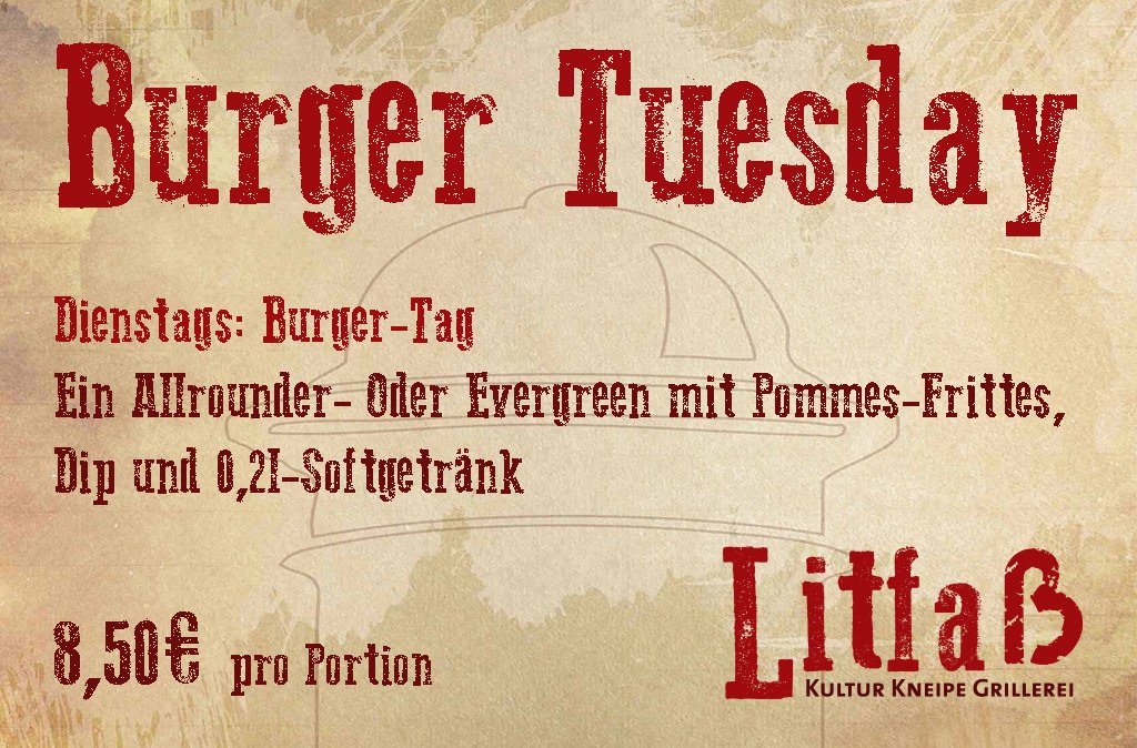 Heute ist OldenBurger-Tag im <a href="/LitfassOldb/">Litfaß Oldenburg</a> 
#burger #oldenburg #burgeroldenburg #oldenburger #pommes #litfass