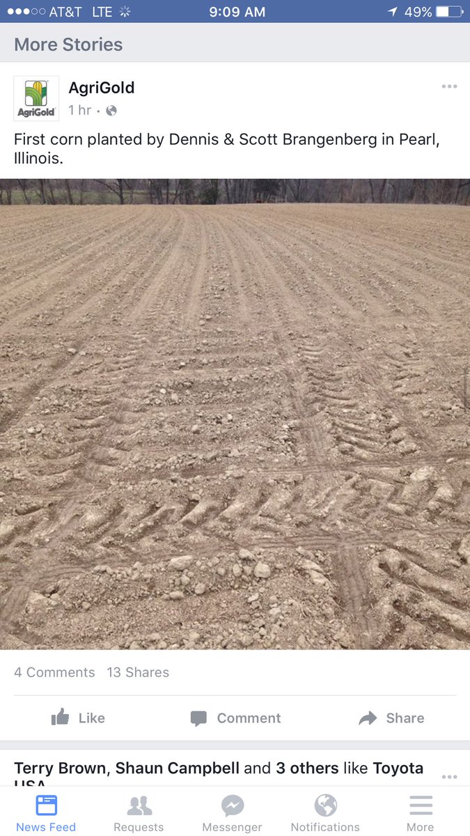 Corn in the ground in Illinois. #plant16