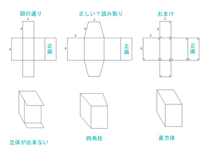 この小学生の算数の問題成り立ってる 展開図の解答をめぐって大人も