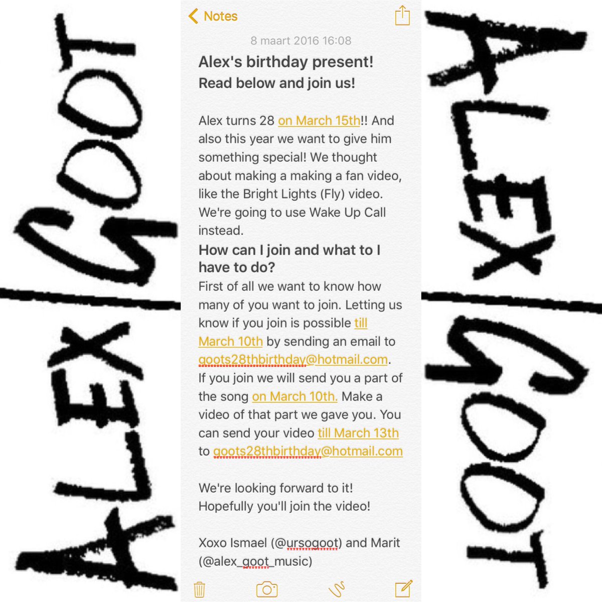 Alex_Goot_Music's tweet photo. #Goots28thBirthdayPresent JOIN AND SPREAD THE WORD! Tag some Gootiescooties down below to let them know 😊 https://t.co/CJEkHFt4az