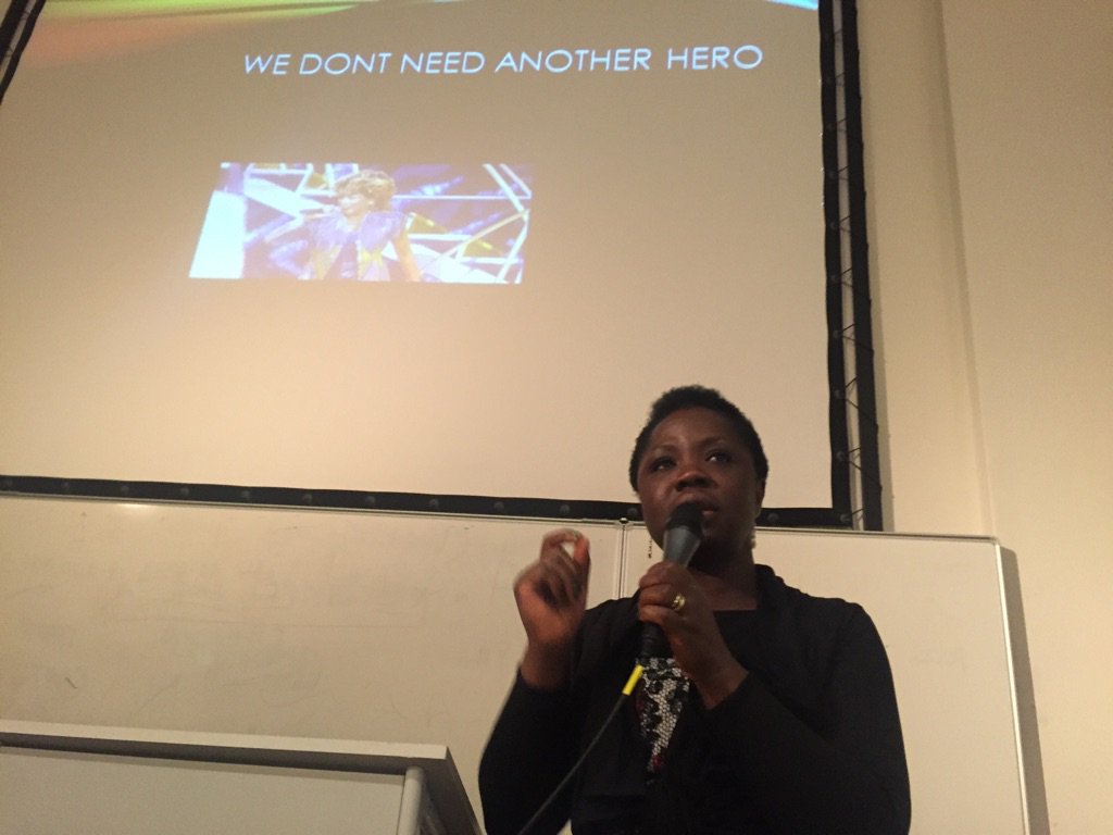 LonGenug's tweet photo. We don't need another hero, zegt @Amma_Asante. We need global female solidarity. @Oneworld_Love https://t.co/lGDoV7L87I