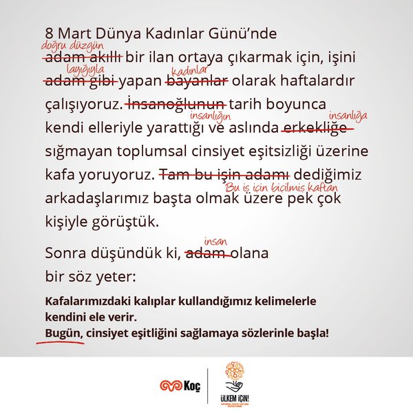 guerrilla_mrkt's tweet photo. #DünyaKadınlarGünü için markalardan anlamlı paylaşımlar.  #BenKadınım #08Mart #KadınlarGünü #atosözü https://t.co/7bUrv8J22Z