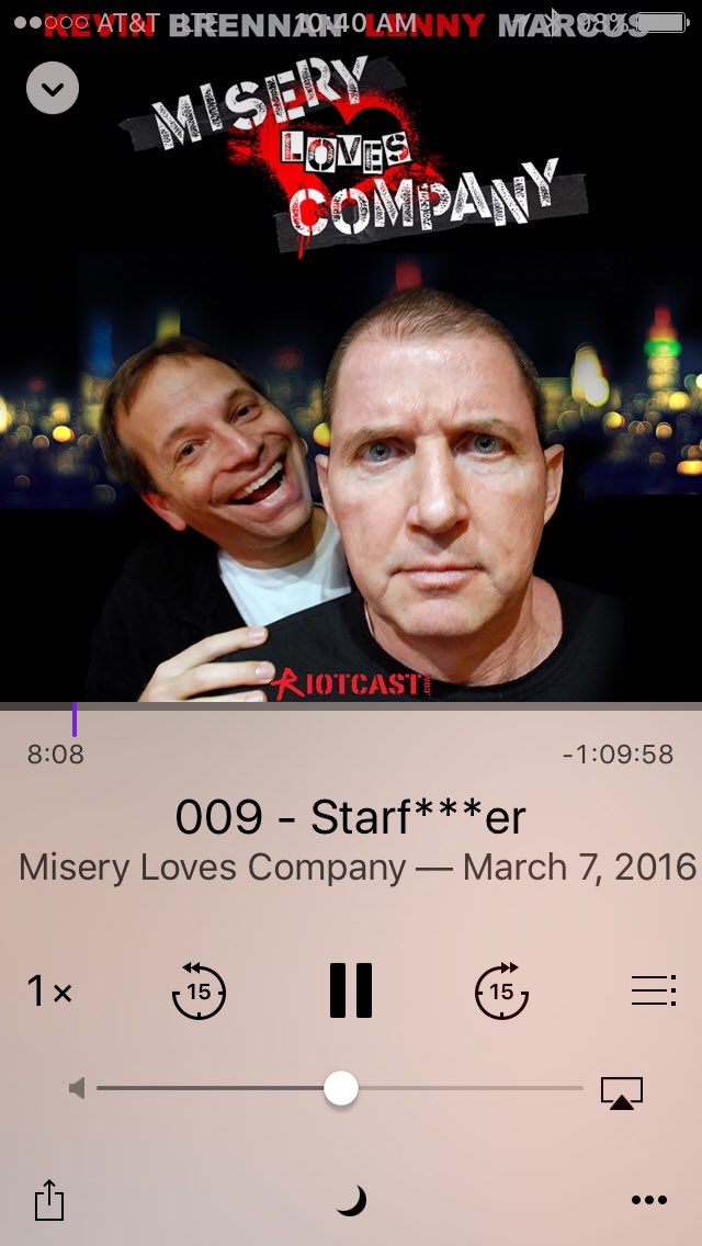 8mins in I'm already in tears ! @realmaciej @mlcpodcast @LennyMarcusNYC @kevinbrennan666 #walkingtothegym