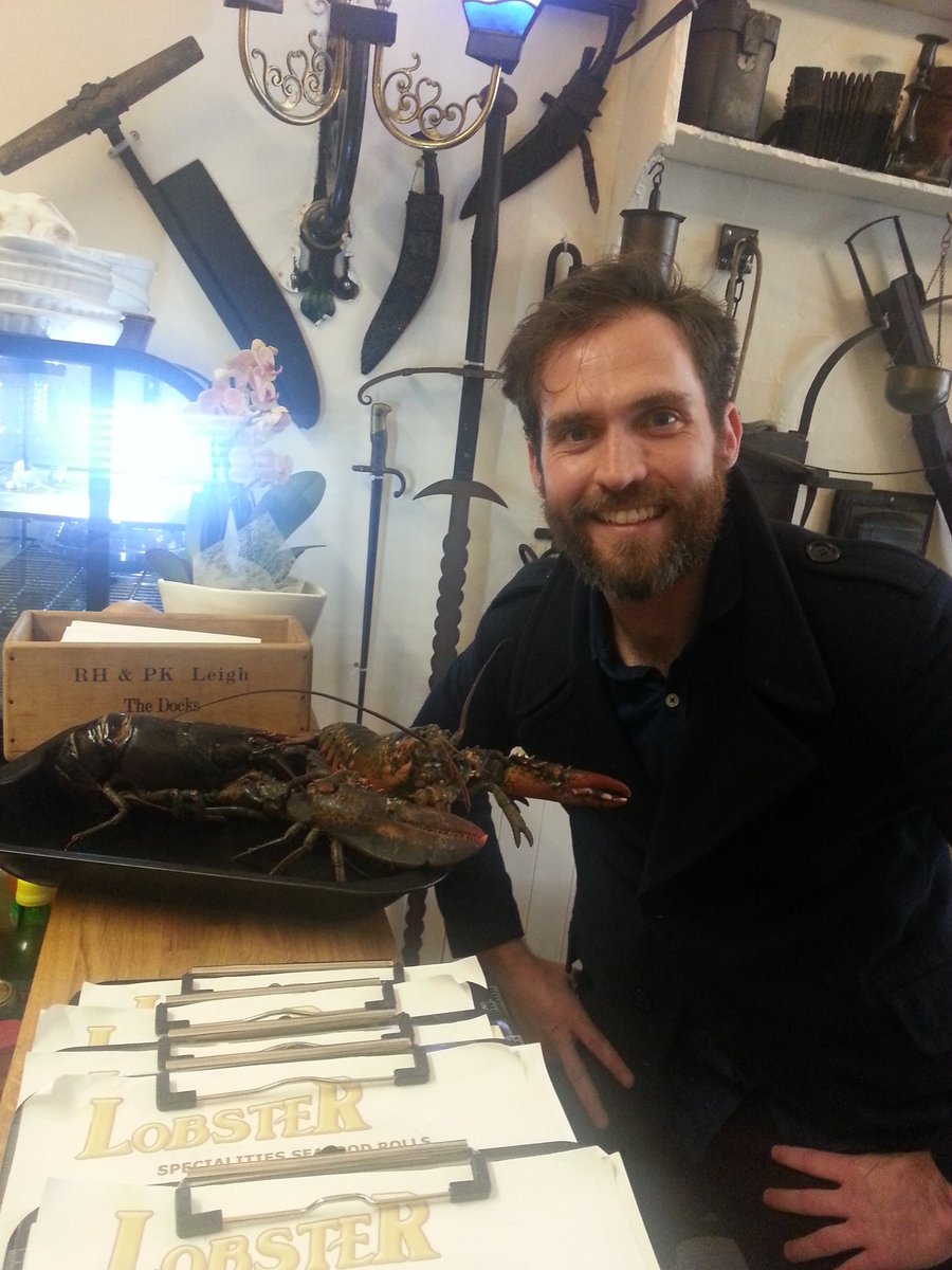 One of our customers eyeing up his lunch!!! #warwick #seafood #lobster