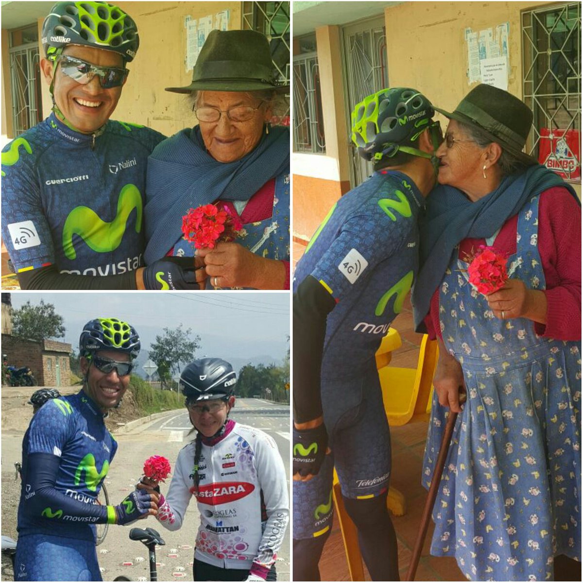 Mujeres en la ruta, sobre y abajo de la bici. Así celebran los integrantes del <a href="/Movistar_Team2/">MovistarTeam América</a> el #DiaDeLaMujer