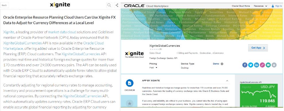 rajeevgm's tweet photo. #Xignite puts @Xignite #GlobalCurrencies #API on @Oracle #Cloud #Marketplace
#FX
#Forex
#MarketData https://t.co/eow70sZ6nO