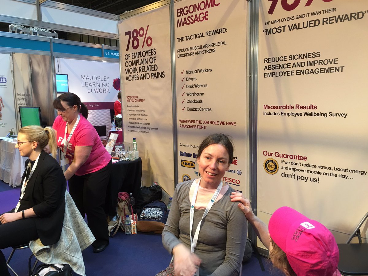 therapysols's tweet photo. @HealthAtWork16 more delegates receiving fantastic benefits of our #ergonomicmassage #stand81 come and claim yours! https://t.co/6p3qgAJBK4