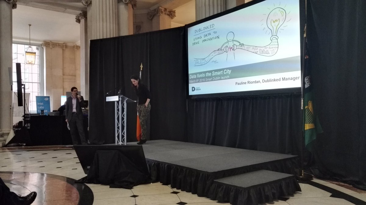 m_stephenson's tweet photo. @PaulineRiordan talking about #dublinked relaunch at #SmartDublin - go Pauline :) https://t.co/x3tPVQ6rz1