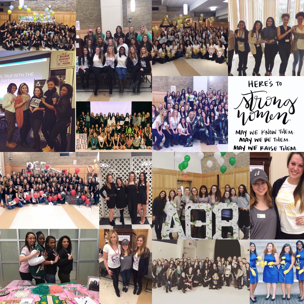 HofstraGreeks's tweet photo. We're proud to work with such excellent female student leaders every day! @HofstraU @HofstraStudents #hofstragreeks https://t.co/wJb6ByyDi8