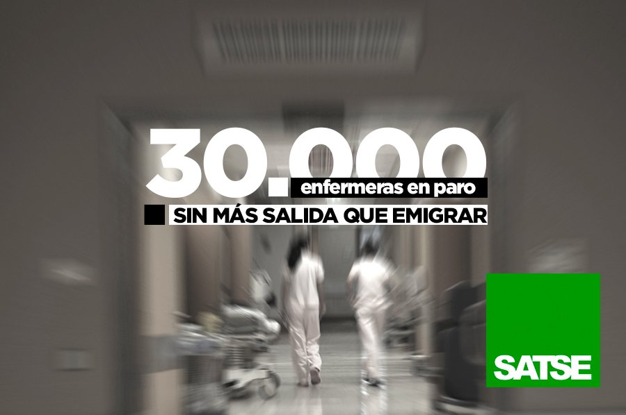 Sindicato_SATSE's tweet photo. De mal en peor... Habrá 30.000 enfermeras en #paro en menos de dos años https://t.co/ADK1YjPsvK #Enfermeria #Sanidad https://t.co/zx7deCO5bC