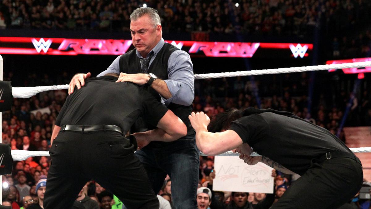 calcreateschaos's tweet image. #ShaneIsBack Great open to @WWE #RAW. The broken picture spot was well done. #WrestleMania