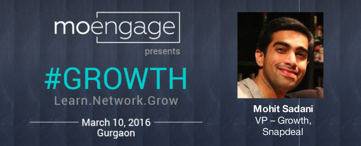 moengage's tweet photo. Meet & learn from growth expert @msadani VP-Growth, @snapdeal at #GrowthConf Register: https://t.co/GjhbaerZPq https://t.co/aGrFbENYSJ