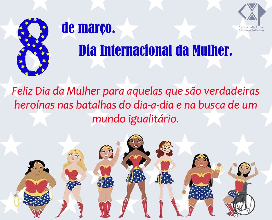 cenaapufla's tweet photo. O Centro Acadêmico de Administração Pública, parabeniza todas vocês mulheres! Vocês merecem o melhor! <3 https://t.co/cZDPHpW6vn