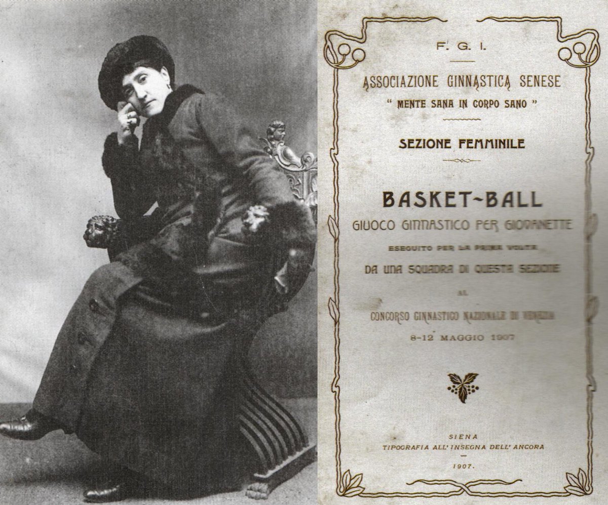 parallelecinico's tweet image. Nel 1907 Ida Nomi Pesciolini tradusse il manuale di Naismith e introdusse il basket in Italia
Buona #FestaDellaDonna