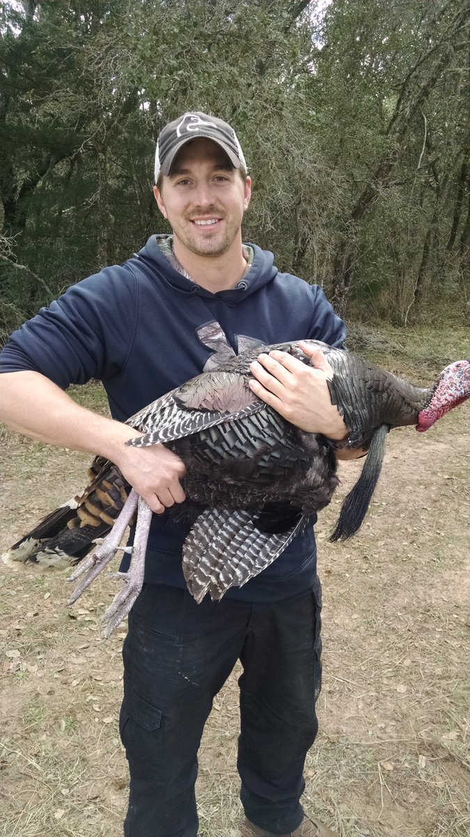 DrShortSpur's tweet photo. Texas A&amp;M MS student Luke Scroggs catching Rio Grande's in Texas @TPWDparks @TPWDhunt https://t.co/Uz0tx2CxP8