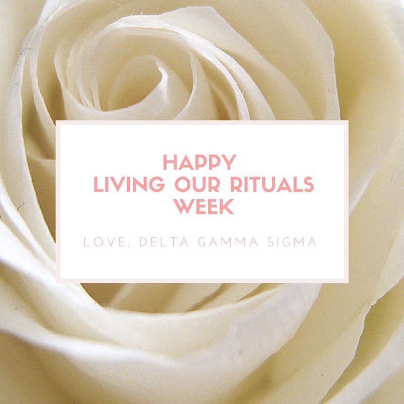 Happy "Living Our Rituals" Week! Incorporating our values into our daily lives is an important part of being a DG.