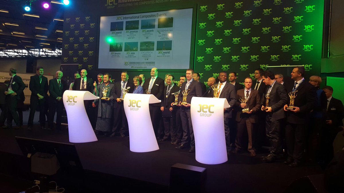ApocopeAgency's tweet photo. Congratulations to the winners of the #JECInnovationAwards 2016! #JECWorld2016 https://t.co/bU7UVn3knm