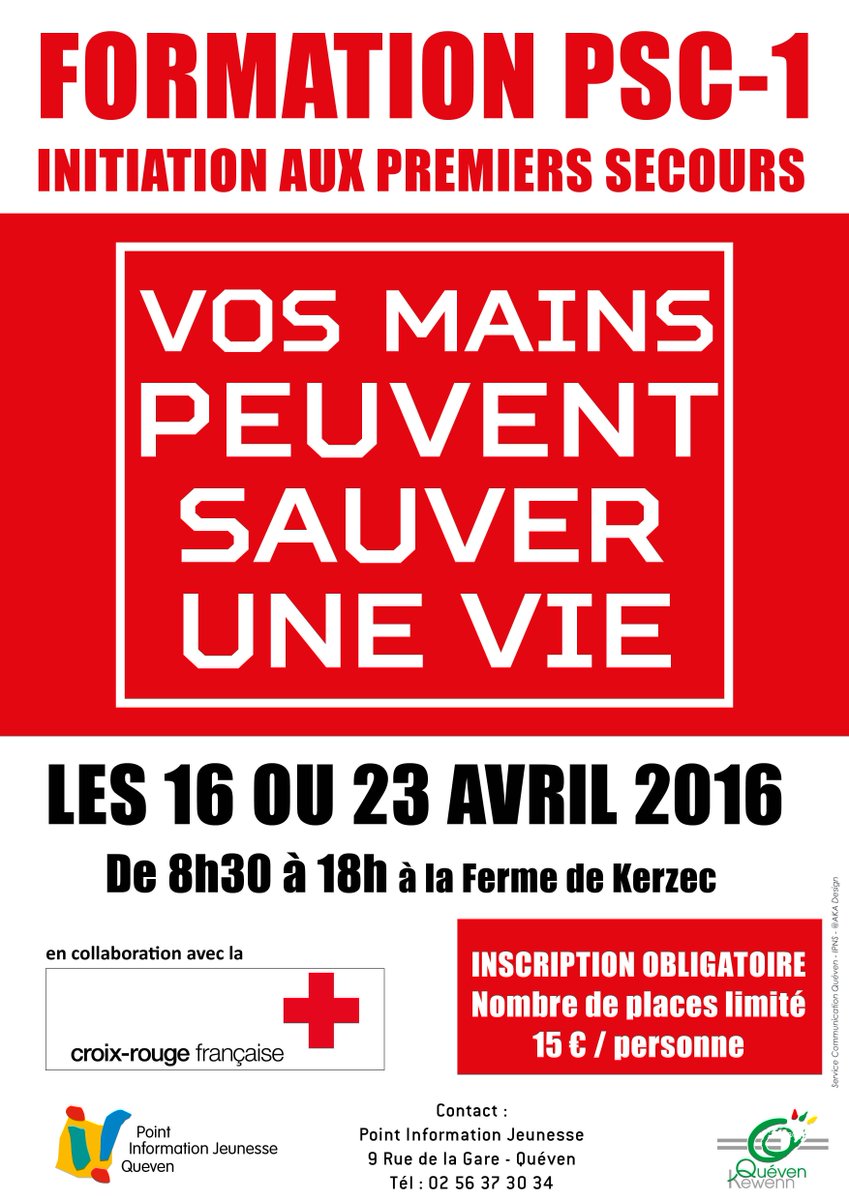 Venez vous former à sauver des vies !!! #vie #psc1 #croixrouge #jeunesse #secours #queven #lorient