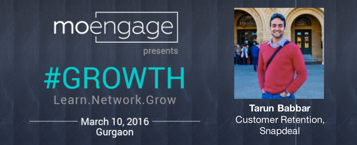 moengage's tweet photo. Join us at #GrowthConf https://t.co/GjhbaerZPq with @TarunBB of @snapdeal to discover customer retention strategies https://t.co/W6Y39fPMFo
