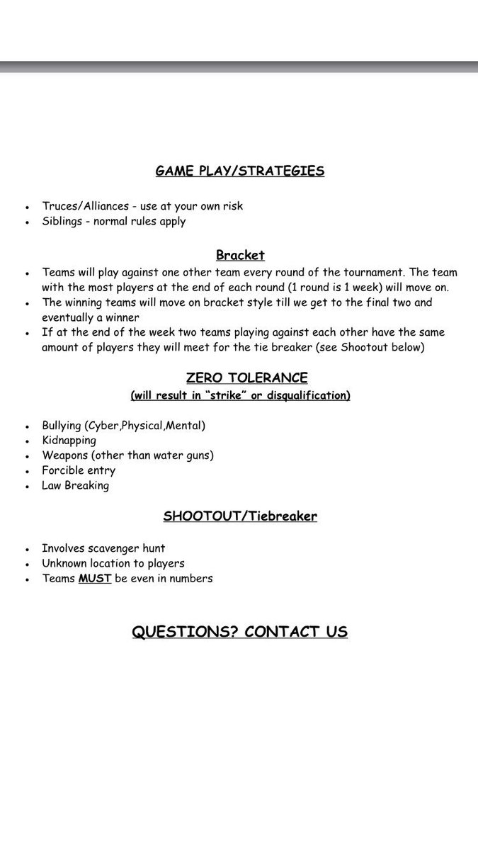 seniortag2016's tweet photo. Here r the 2016 Senior tag rules!
Any question or comments DM @seniortag2016 🎉 the bracket will be out spring break https://t.co/Bru7FwcFsf