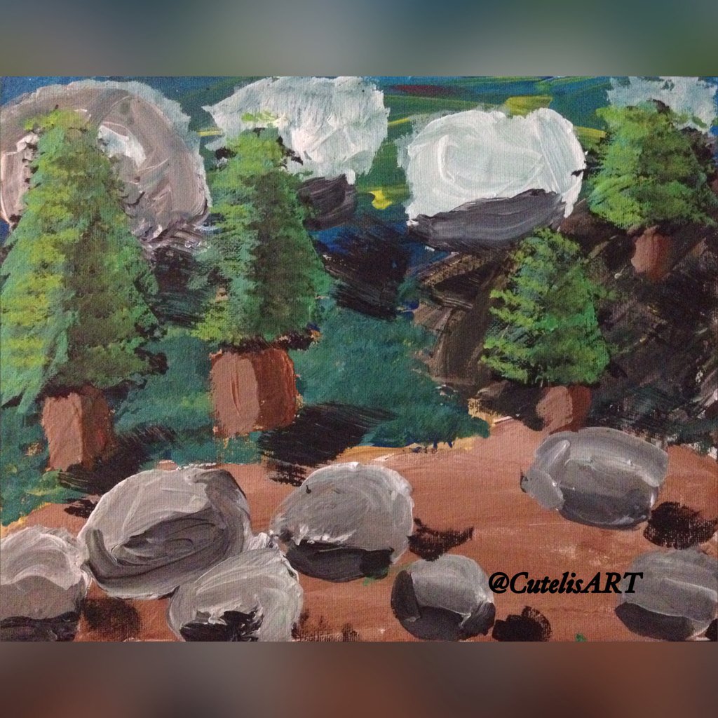 cutelisart's tweet photo. #4thgrade landscapes coming to a end. Shadows, details& highlights help make our work 3d #artsed @APSArts #arsweek https://t.co/zCKS77sGJR