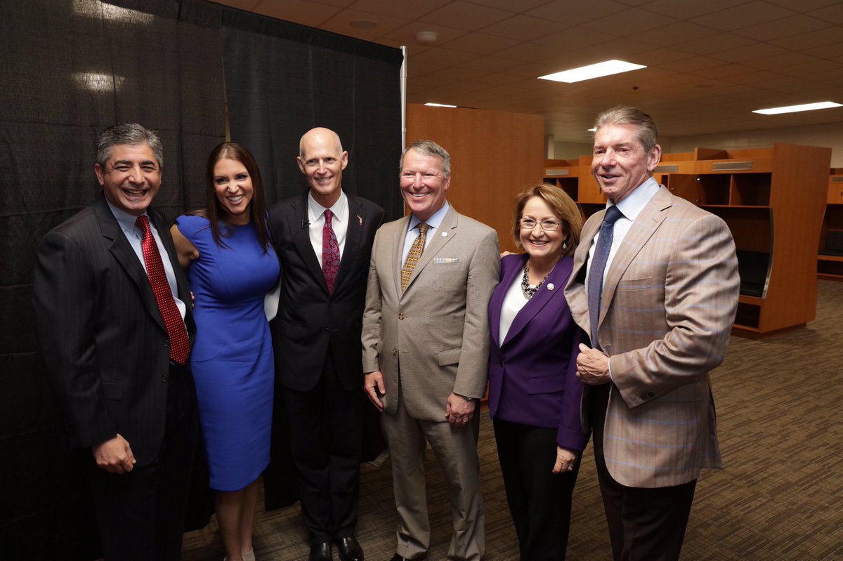 StephMcMahon's tweet photo. Lots of fun announcing the return of @WWE's #WrestleMania to Orlando, FL in 2017 with our partners! @CitrusBowl https://t.co/Ys3pkKVV7V