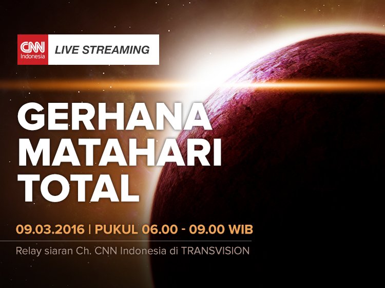 Bagaimana kehebohan saat
terjadinya GMT? Simak live
streaming SESAAT LAGI pkl
06.00 WIB. cnn.id/116193