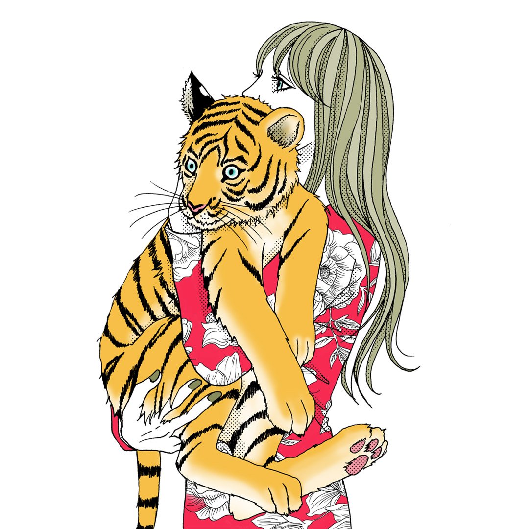 For all the beautiful women in the world! #IWD2016 #InternationalWomensDay #illustration #tiger #women #drawing