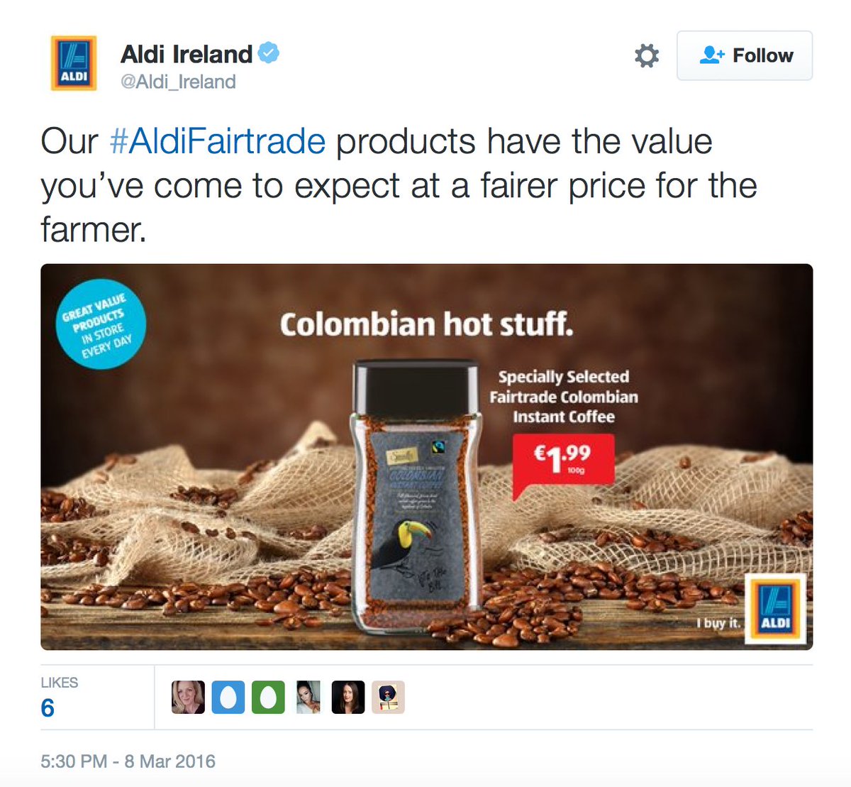 IFJDealer's tweet image. I don't think whoever tweets for @Aldi_Ireland watched the news last night ow.ly/ZepmO