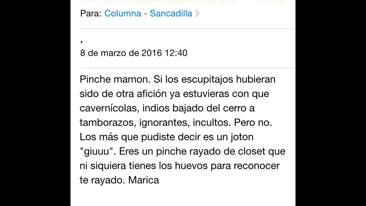 SancadillaNorte's tweet photo. De estos mails recibo uno o dos diarios, el 90% de aficionados Tigres que siempre me acusan de lo mismo.
Siempre https://t.co/oyrENLh70i