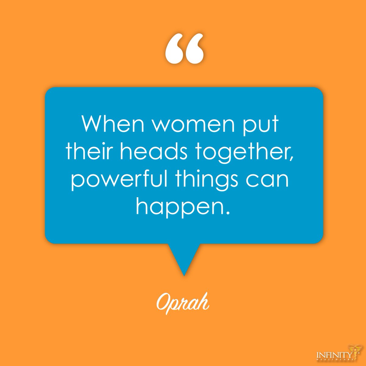 IHC_Inc's tweet photo. #InfinityInspiration for #WomensDay 2016!
“When women put their heads together, powerful things can happen!”
#Oprah https://t.co/26m38qyxGk