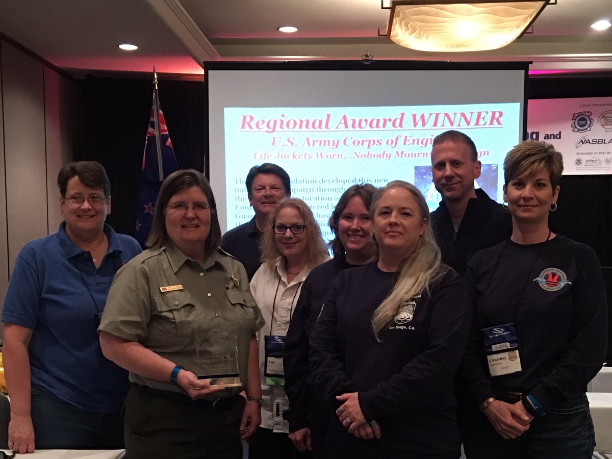Hammonds76's tweet photo. National Water Safety Congress 2016 Regional Award...USACE for Life Jackets Worn... campaign #ibwss16 #safeboating https://t.co/1fxRACv8rV