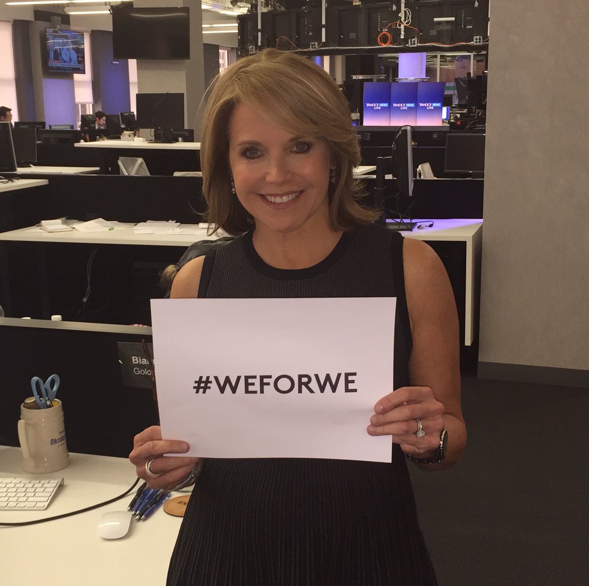 katiecouric's tweet photo. In order to create change, we all have to work together! #WeForWe #InternationalWomensDay #IWD2016 https://t.co/9MAcYAG7Uw