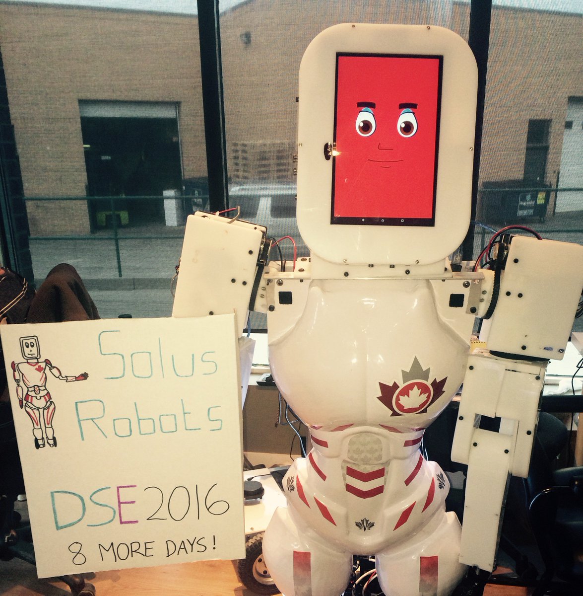 SolusRobots's tweet photo. The countdown begins! Our Android Robot is ready for DSE, are you? #DSE2016 @DSExpo https://t.co/SgbKMV5sTO