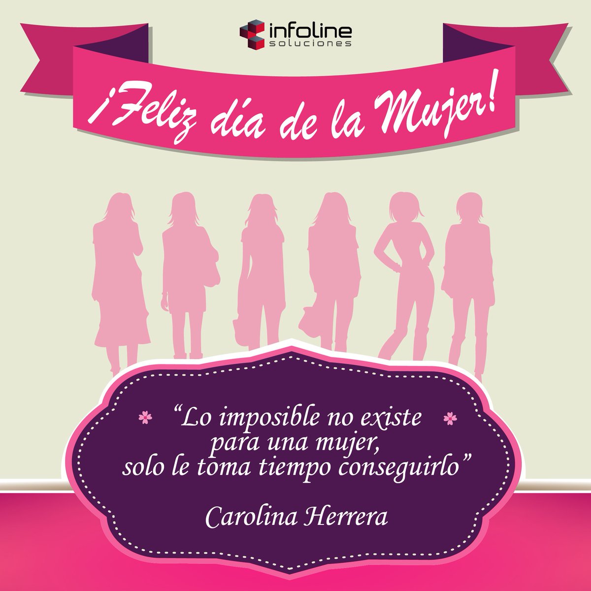 InfolineSol's tweet photo. Trabajadoras, emprendedoras, creativas... #FelizDíadelaMujer https://t.co/uW3kvGJMfu