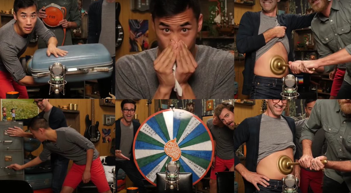 Mythical's tweet photo. Check out the Good Mythical Morning Song Challenge with @andrewismusic !! https://t.co/sqVVE49OKc https://t.co/MLaRAbK0hG