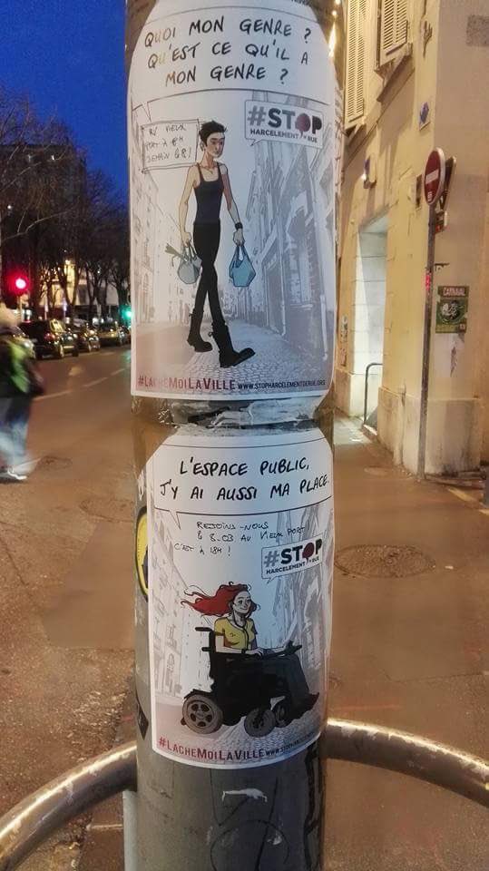 StopHDR13's tweet photo. Le Cours Ju aussi dit stop au harcèlement de rue et s'orne des supers affiches de  @Stophdr44 ! https://t.co/5ho6iTM6C7