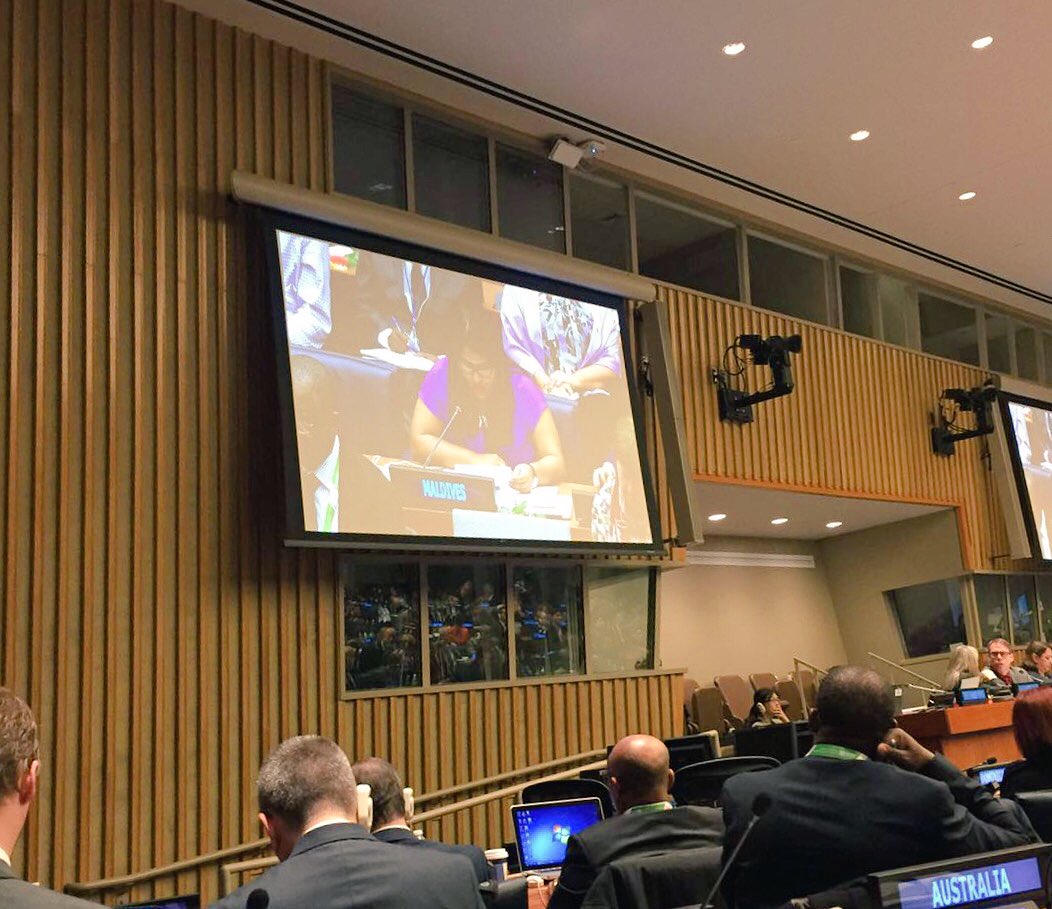 MVPMNY's tweet photo. Maldives|AOSIS highlights capacity challenges of #SIDS in data collection & analysis at #StatsCom Meeting https://t.co/Y7QIc0VwOM