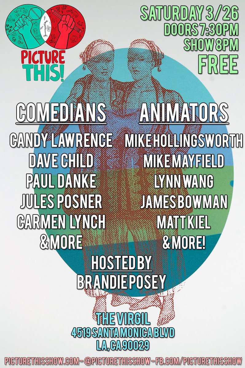 PictureThisShow's tweet image. #LA PT is BACK @TheVirgil SAT 3/26 8p @comedylawrence @mrdavechild @pauldanke @julesposner @lynchcarmen &amp;amp;more! #FREE