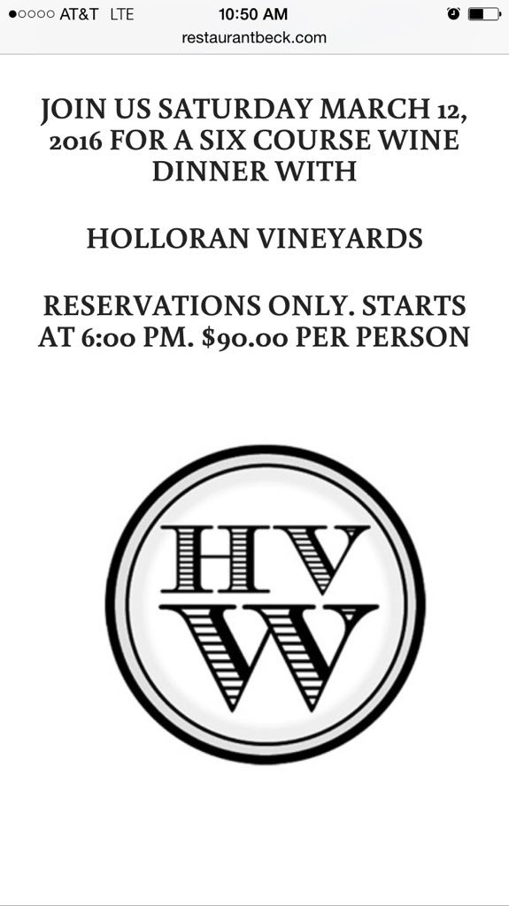 HVWWV's tweet photo. There are still some seats available. Join us for a winemakers dinner you'll never forget. https://t.co/kSnfPkT9d2