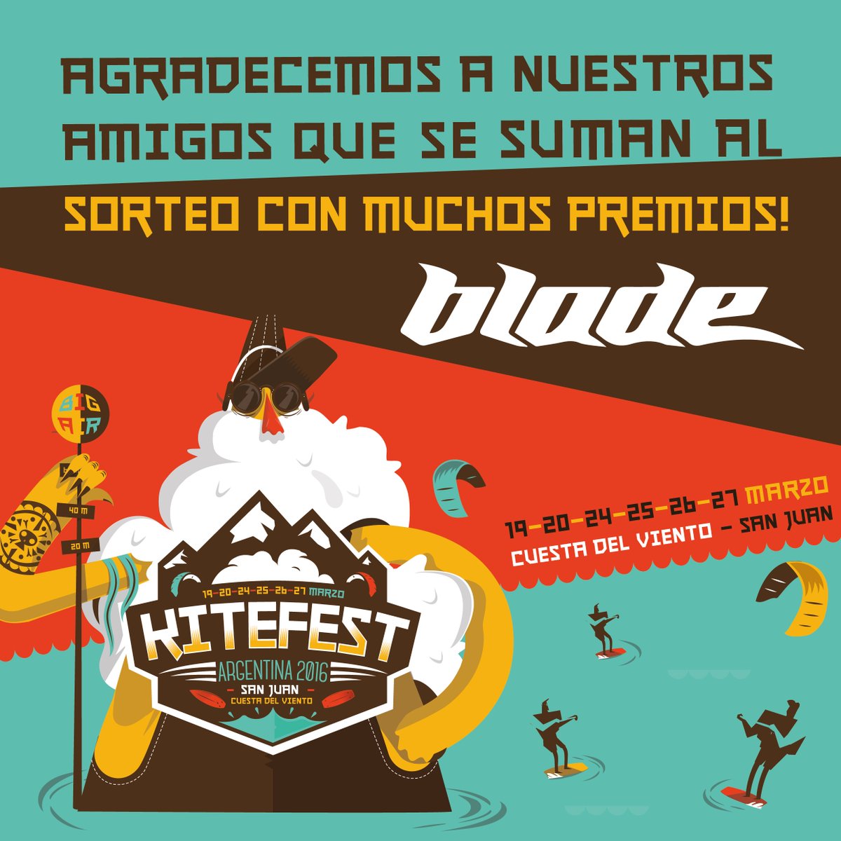 Kitefest_Arg's tweet photo. GRACIAS A LA GENTE DE BLADE QUE SE SUMA AL SORTEO CON UN KITE NUEVO TRIGGER 7TH GEN!! https://t.co/BEmAz99fr6