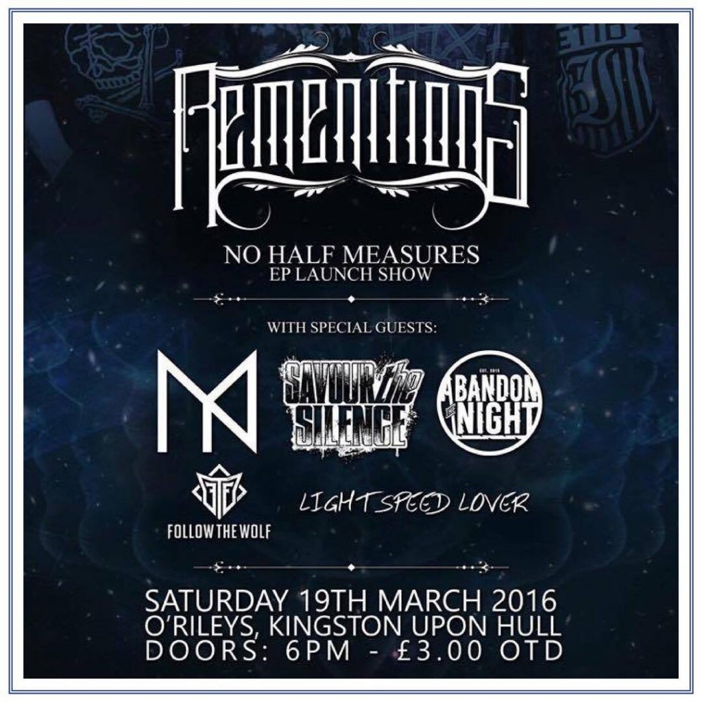 MKNUK's tweet photo. The dudes in @Remenitions ep launch show 19/3/16 at O'Rileys Bar in Hull. Come down and get your mosh on!! #MKNUK https://t.co/QvccTfNwdg