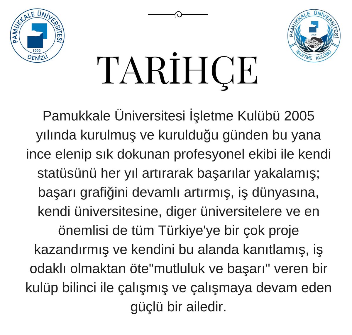isletmepau's tweet photo. Kulübümüz tarihçesi, misyonu ve vizyonu: https://t.co/Ax8ymaraKO