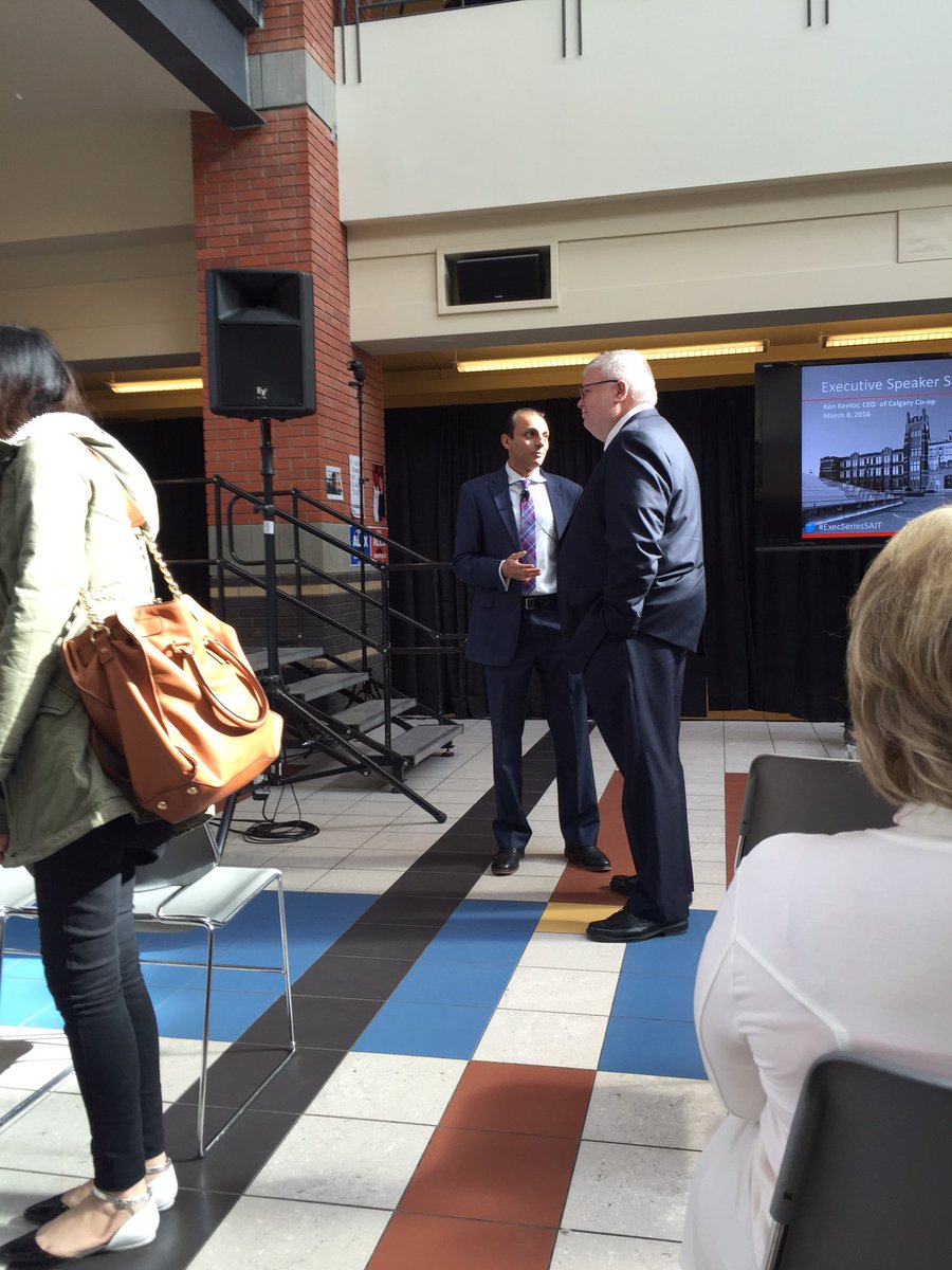 TheDeepster's tweet image. Crowd is building to hear Ken Keelor of @CalgaryCoop speak #execseriesSAIT