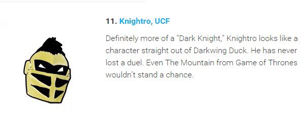 UCF_Knightro's tweet photo. Look at @SIRIUSXM's endorsement. Pretty good resumé builder. #Knightro16 #TheKnightWay https://t.co/BBXXsTJxOP