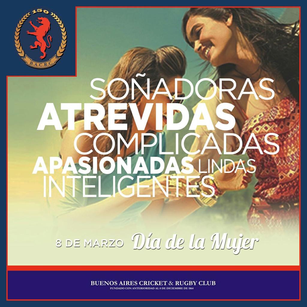 BACRC1864's tweet photo. Feliz Día a todas las mujeres, socias, novias, madres, hermanas. #QLSBA https://t.co/cYg6DREBfs