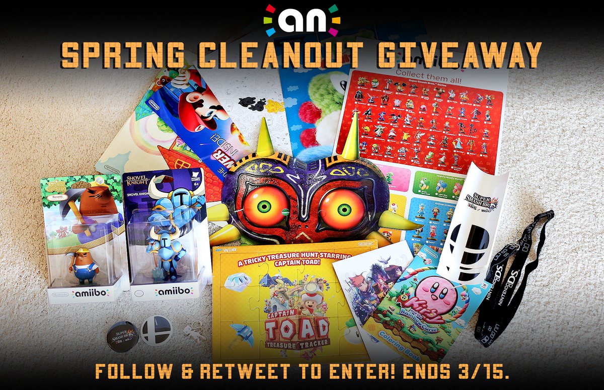 AmiiboNews's tweet image. Spring cleanout giveaway for Amiibo News! Win all the memorabilia seen here. Follow &amp;amp; retweet to enter! Ends 3/15.