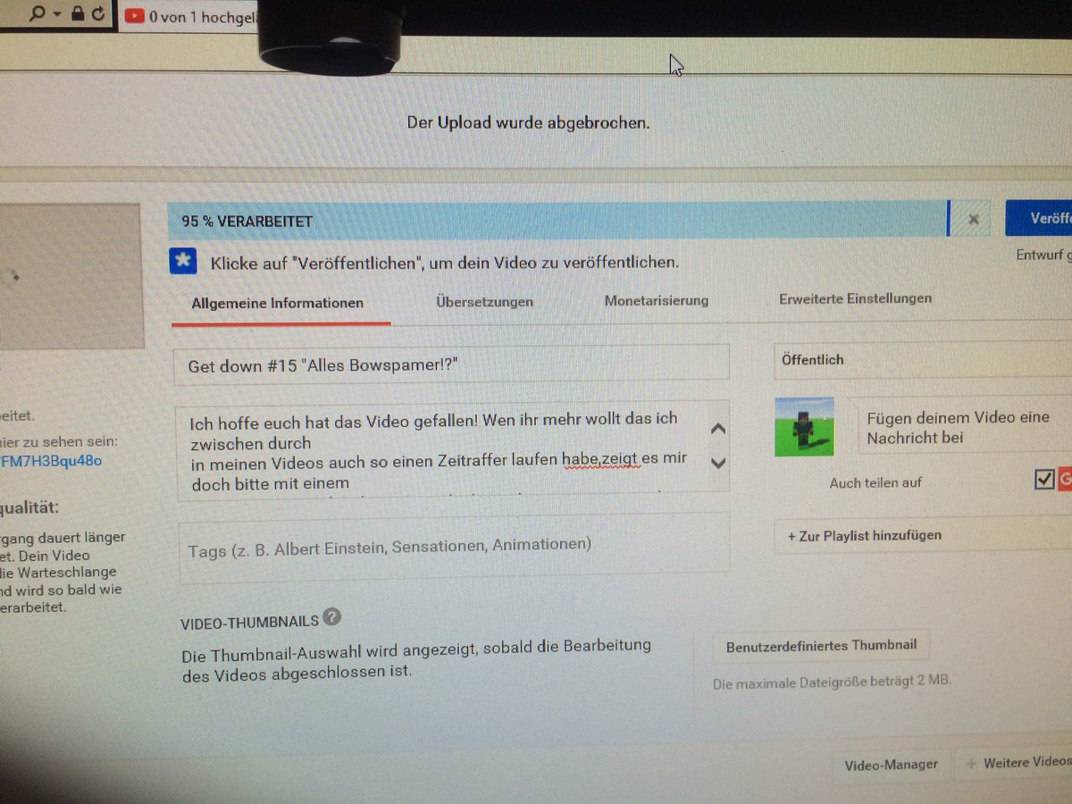 lucaLP123's tweet photo. Komm schon! Das Video ist in wenigen Minuten hoffentlich online! #Scheissinternet https://t.co/Ujn6lSAGxE