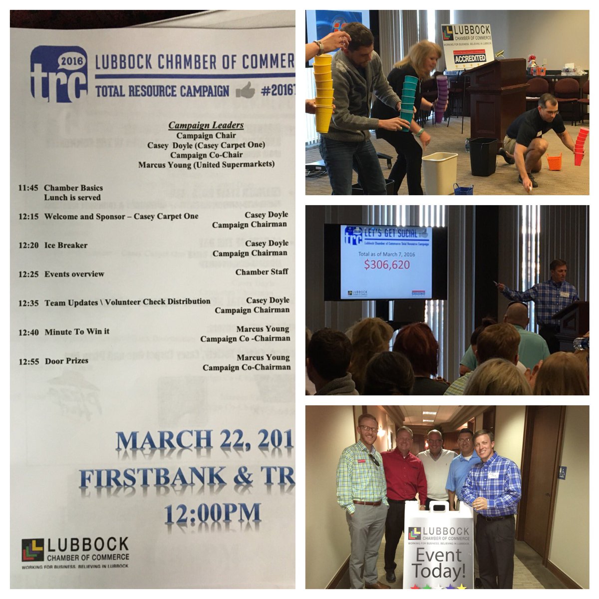 LubbockChamber's tweet photo. Fun lunch w/ #2016TRC volunteers! Thanks for sponsoring @CaseyCarpetOne &amp; @ctd33! Wk2 &amp; @ 60% of goal! https://t.co/ywvxIi4NPD